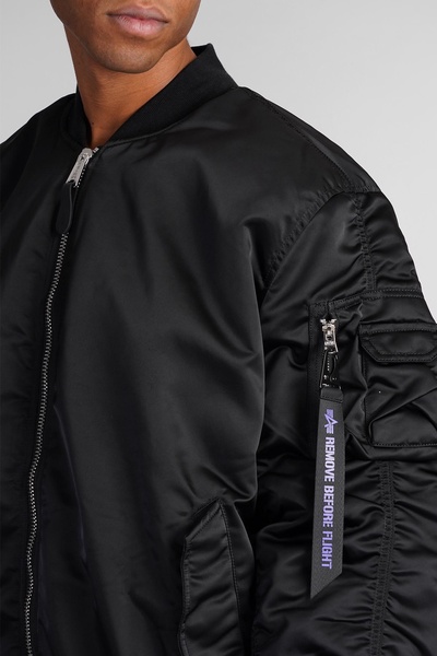 Ma-1 Uv Bomber In Black Nylon