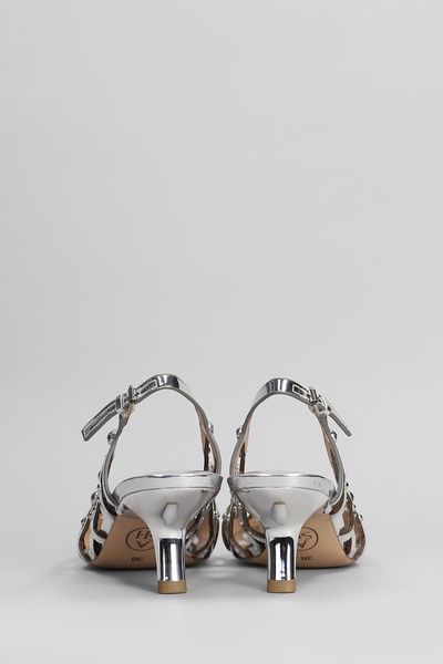 Bizarre Pumps In Silver Leather