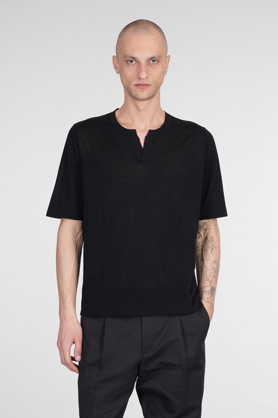 T-shirt In Black Cotton