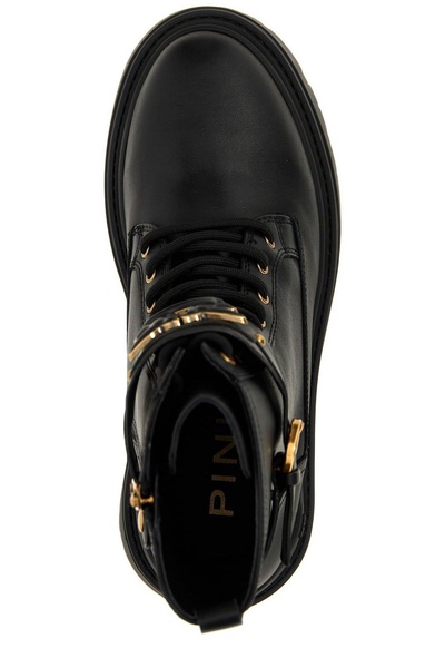 Logo Plaque Combat Boots