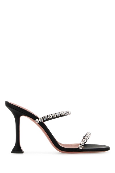 Black Satin Gigi Mules