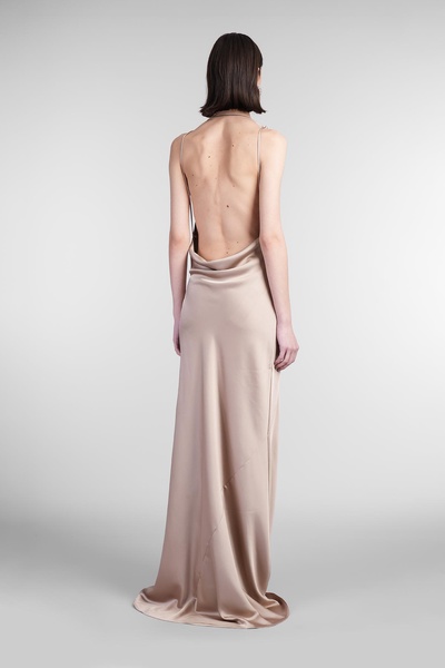 Vera Maxi Dress Woman In Grey Polyester
