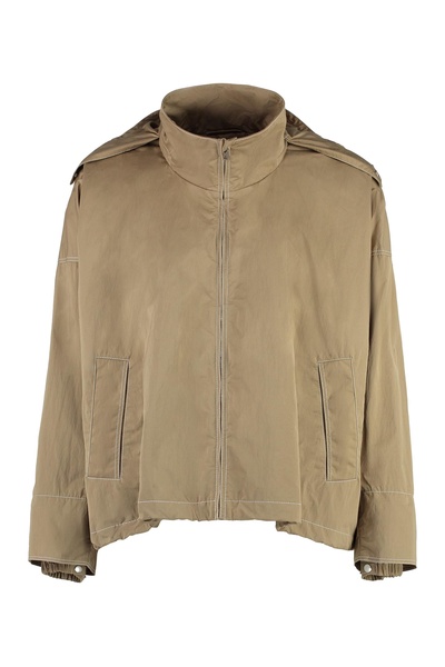 Technical Fabric Hooded Jacket
