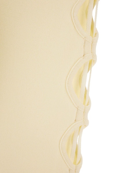 Ivory Stretch Viscose Blend Pants