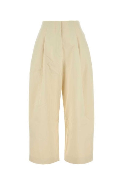 Ivory Twill Wide-leg Pant