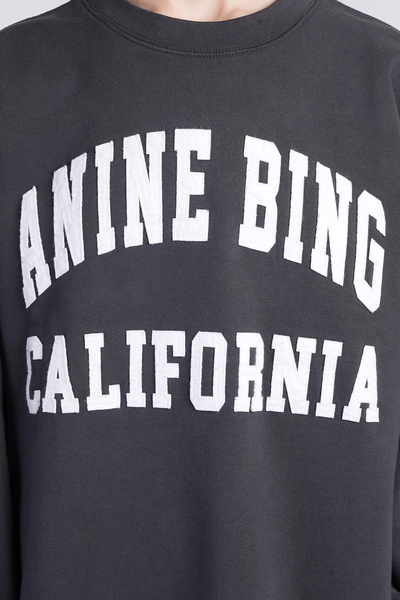 Miles Sweatshirt In Black Cotton