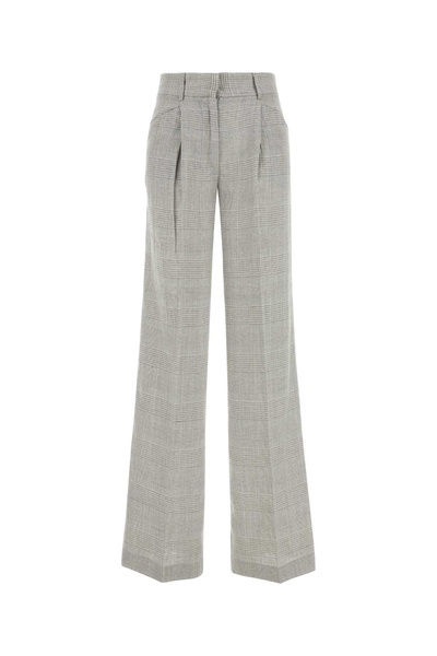 Embroidered Linen Blend Vissia Wide-leg Pant