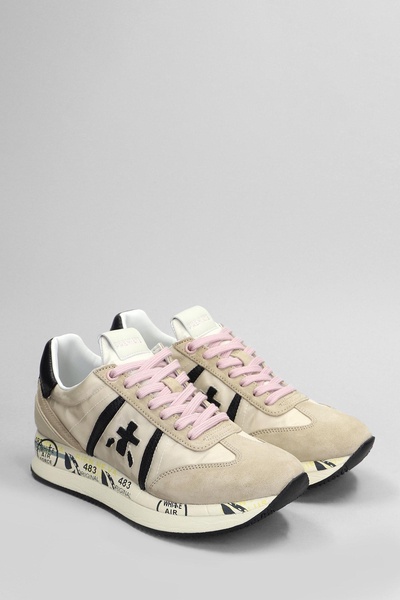 Conny Sneakers In Beige Suede And Fabric