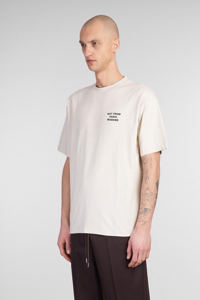 T-shirt In Beige Cotton