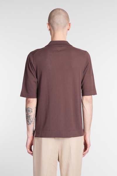Polo In Brown Cotton
