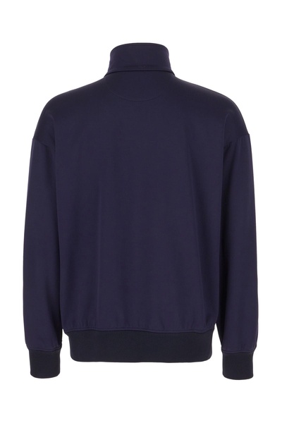 Midnight Blue Nylon Blend Sweatshirt