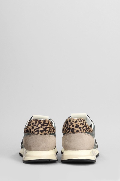 Lucy Sneakers In Taupe Suede And Fabric