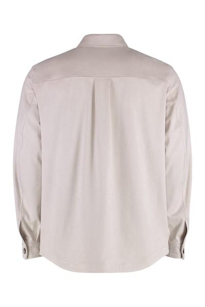 Vegan-leather Overshirt