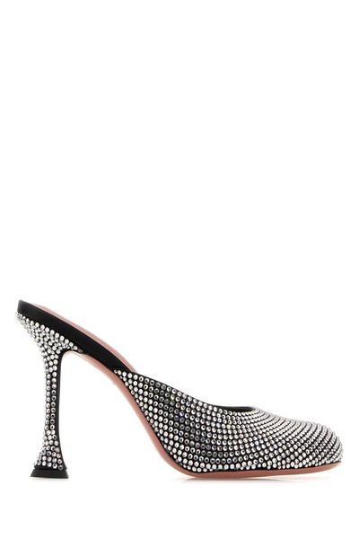 Embellished Satin Iris Mules