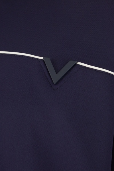Midnight Blue Nylon Blend Sweatshirt