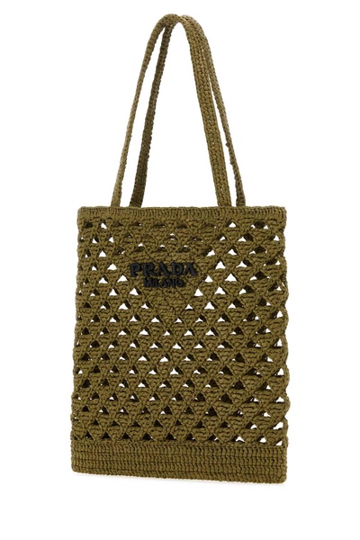 Khaki Straw Handbag