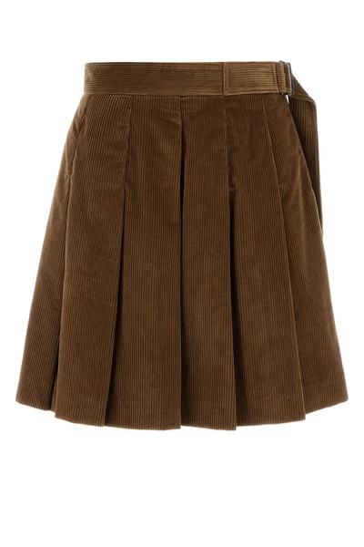 Caramel Corduroy Zucca Mini Skirt