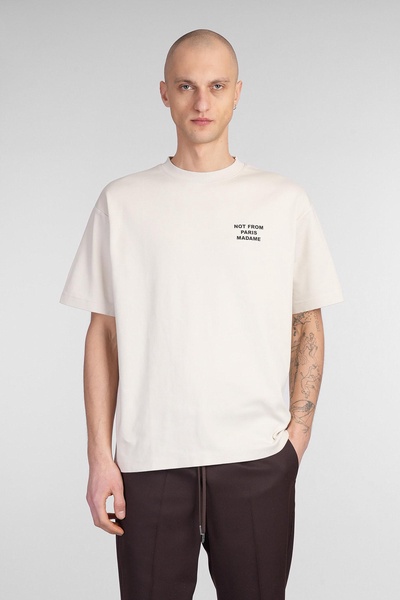 T-shirt In Beige Cotton