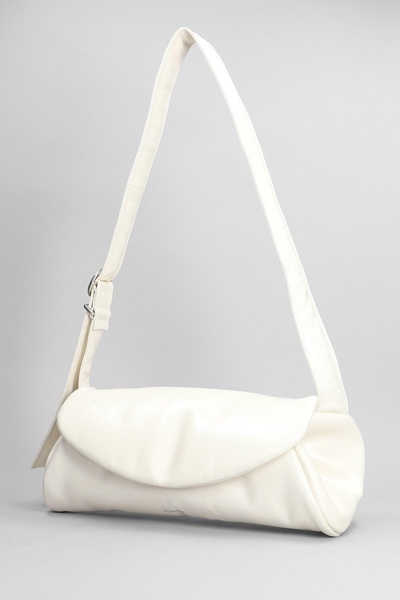 Cannolo Grande Shoulder Bag In White Leather