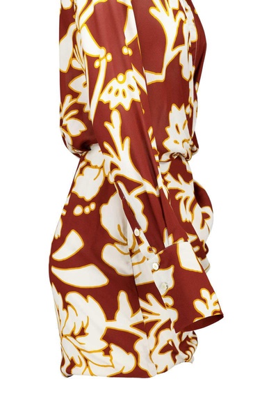 Sofia In Flowered Burgundy Viscose