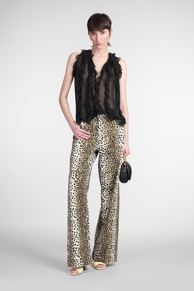 Multicolor Brown Pants