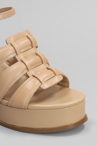 Mina Sandals In Powder Leather
