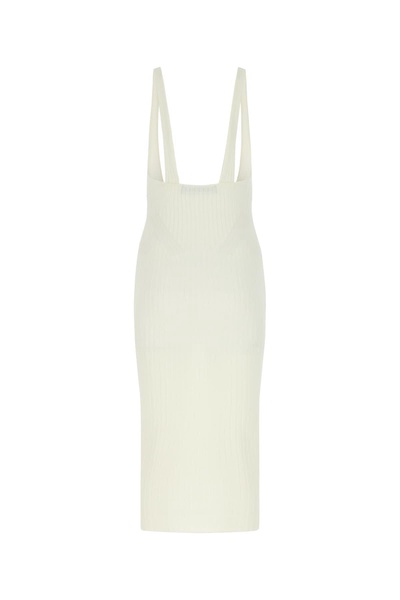 Ivory Stretch Viscose Blend Skirt