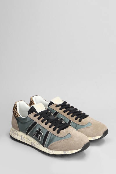 Lucy Sneakers In Taupe Suede And Fabric