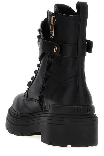 Logo Plaque Combat Boots