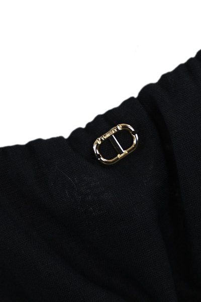 Linen Top With Metal Oval-t Logo