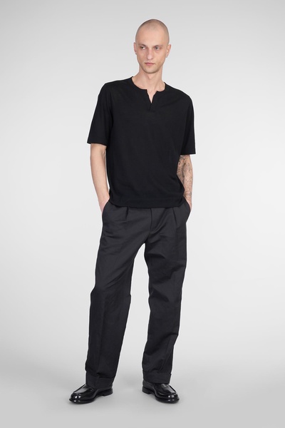 T-shirt In Black Cotton
