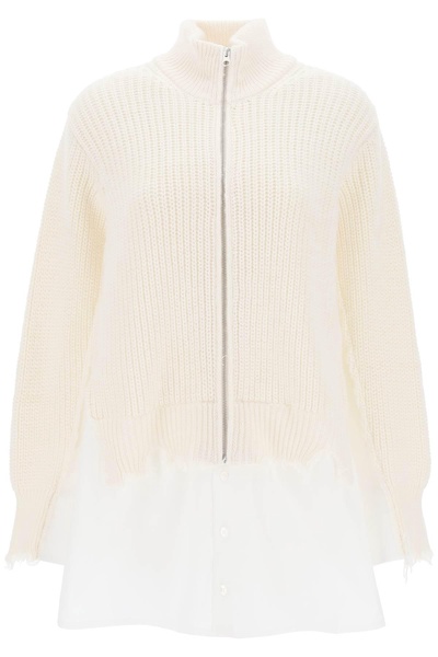 Ribbed Cardigan With Zipper