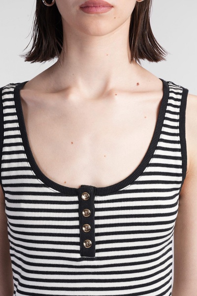 Alessia Tank Top In Black Cotton