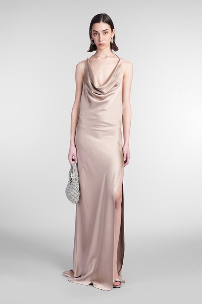 Vera Maxi Dress Woman In Grey Polyester