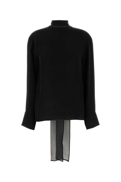 Valentino Garavani Women Black Georgette Blouse