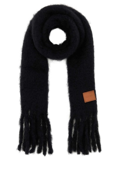 Loewe Women Black Mohair Blend Scarf