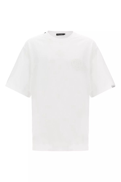 Dolce & Gabbana Men Logo Embroidery T-Shirt