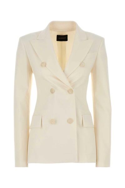 The Andamane Women Ivory Stretch Gabardine Blazer
