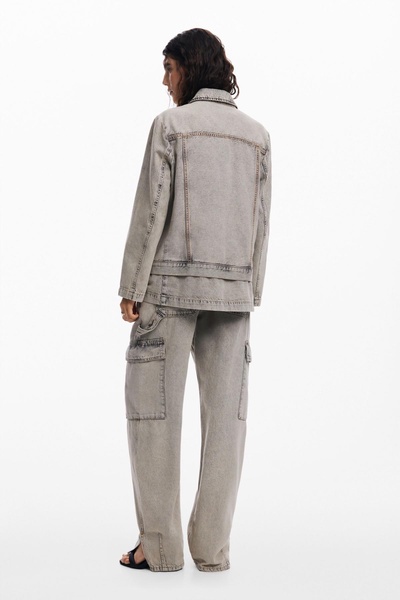 Women's Distressed denim blazer