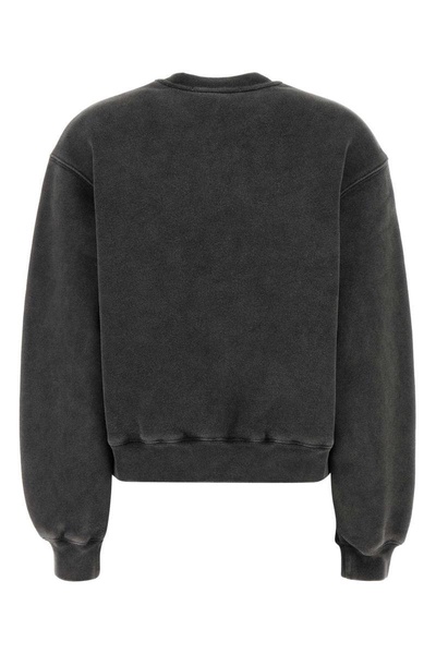 Charcoal Cotton Blend Oversize Sweatshirt