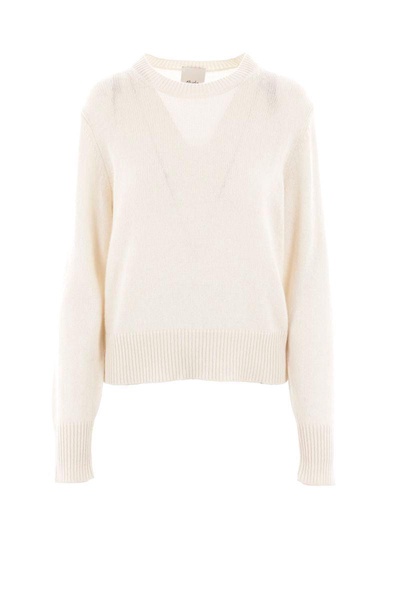 Allude Ecru Wool Knitwear