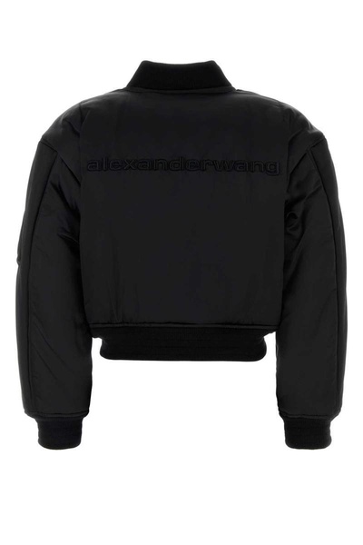 Black Nylon Bomber Jacket