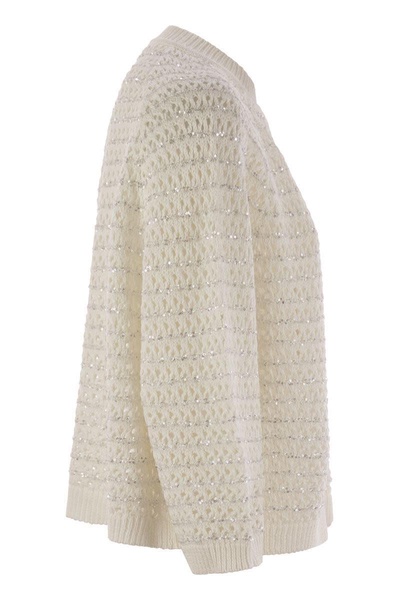Fabiana Filippi Cotton Open Cape With Sequins