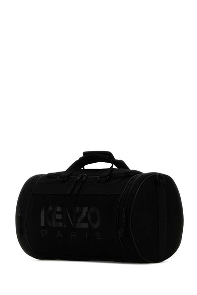 Black polyester travel bag