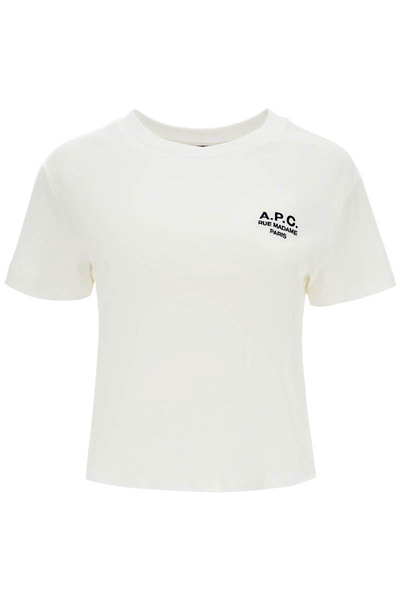 A.P.C. Unisex Boxy T-Shirt In Organic Cotton White Short Sleeves Women