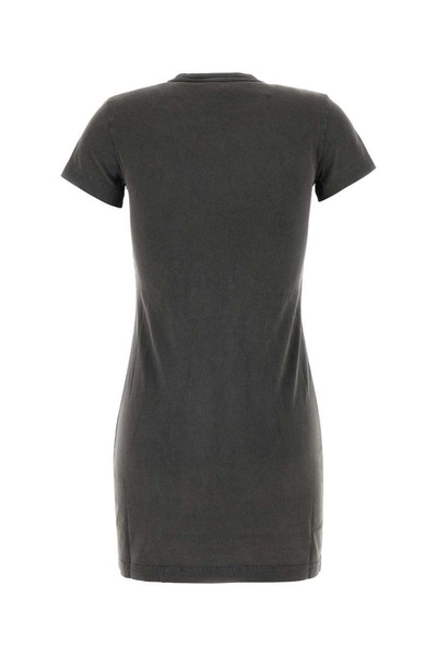 Charcoal cotton t-shirt mini dress