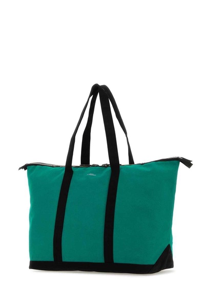 Emerald green canvas JWA shopping bag