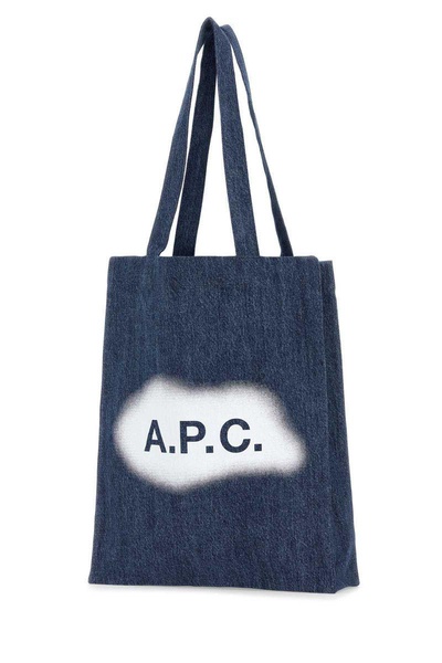 A.P.C. Unisex Blue Denim Lou Shopping Bag