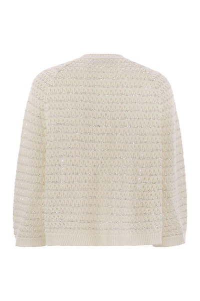 Fabiana Filippi Cotton Open Cape With Sequins