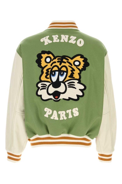 Kenzo Men Multicolor Wool Blend Bomber Jacket